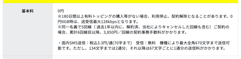 povo2.0公式のサービス詳細。基本料0円、180日間以上有料トッピングの購入等がない場合は利用停止・契約解除、0円0GB時は最大128kbpsと記載